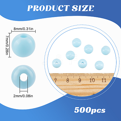 Opaque Acrylic Beads MACR-SP0001-27B-03-1