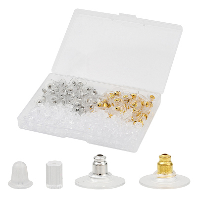 700Pcs 4 Styles Plastic Ear Nuts FIND-YW0006-83-1