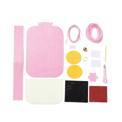 Handmade Non-woven Fabric Animal Change Wallet Set DIY-K059-07-1