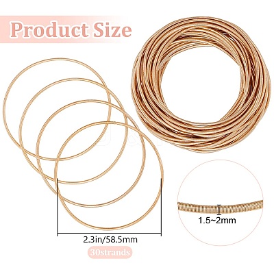 30Pcs Spring Bracelets TWIR-BBC0001-06KCG-1