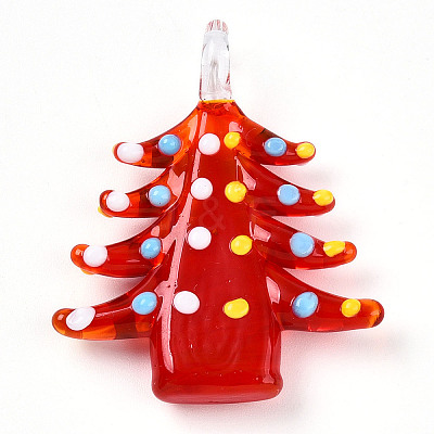 Handmade Lampwork Pendants LAMP-T023-12-1