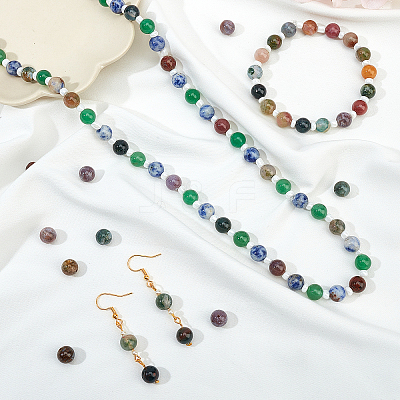 Natural Indian Bloodstone Beads Strands G-AR0002-35-1