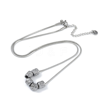 304 Stainless Steel Snake Chain Necklaces NJEW-U004-04P-1