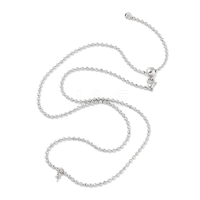 Brass Ball Chain Necklace Making NJEW-Q344-05P-1