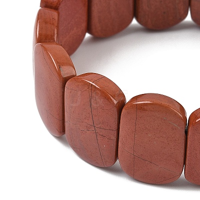 Natural Red Jasper Beads Stretch Bracelets for Women Men BJEW-I323-02U-1