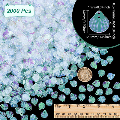 2000Pcs UV Plating Resin Charms RESI-NB0002-17A-1