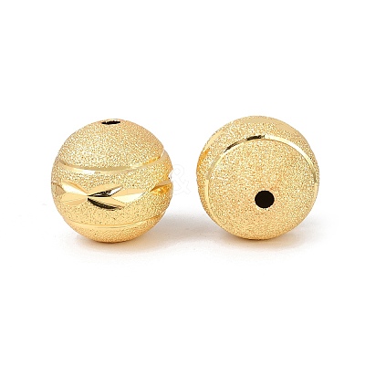 Textured Brass Beads KK-F931-31C-G-1