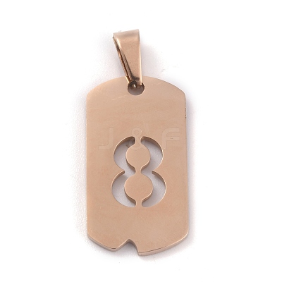 Ion Plating(IP) 304 Stainless Steel Pendants STAS-O127-C08-1