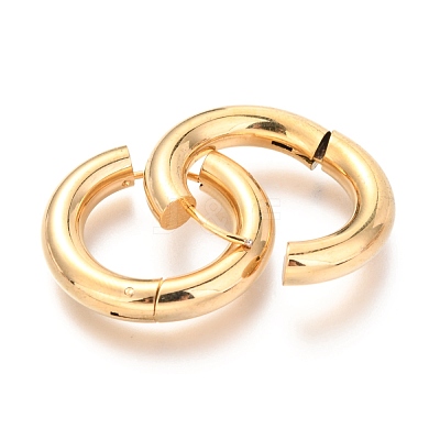 PVD Vacuum Plating 202 Stainless Steel Huggie Hoop Earrings EJEW-O087-08A-G-1