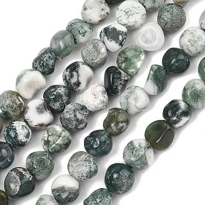 Natural Tree Agate Beads Strands G-D362-A02-1