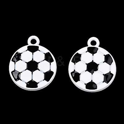 Baking Paint Alloy Pendants ENAM-S119-023A-1