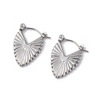 Non-Tarnish 304 Stainless Steel Teardrop Thick Hoop Earrings for Women EJEW-I284-16P-1