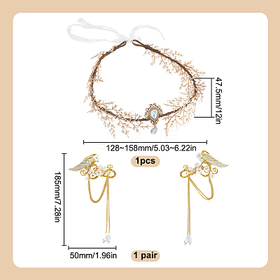 Alloy & Brass Resin Wedding Party Jewelry Sets SJEW-HY0001-02-1