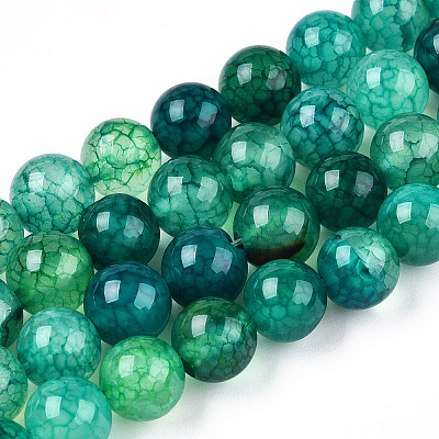 Natural Dragon Veins Agate Beads Strands G-Q948-81I-8mm-1