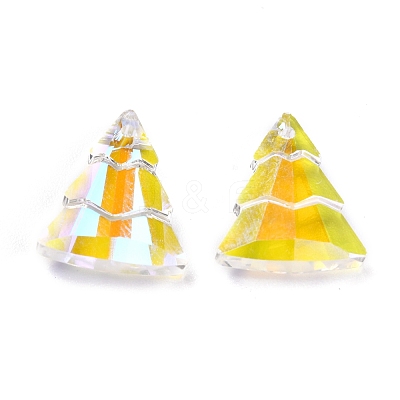 Glass Rhinestone Pendants RGLA-O002-A01-001SI-1