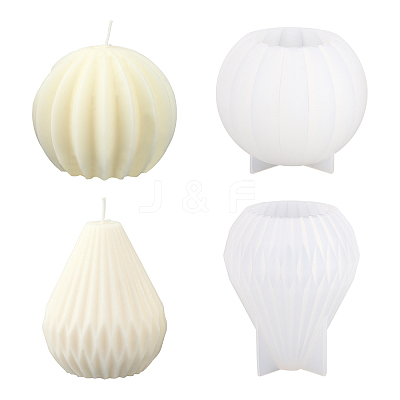 2Pcs 2 Style DIY Candle Silicone Molds DIY-FH0004-10-1
