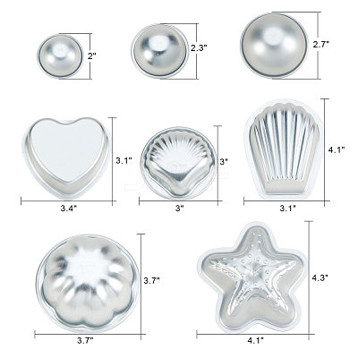 BENECREAT Aluminum Alloy Bath Bomb Molds DIY-BC0007-01-1