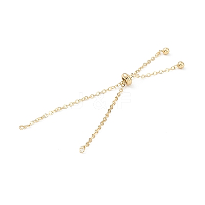 Rack Plating Brass Cable Chain Link Bracelet Making MAK-L036-01G-1