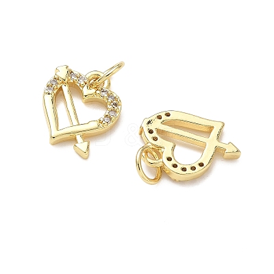 Brass Micro Pave Cubic Zirconia Pendants KK-I379-15G-06-1