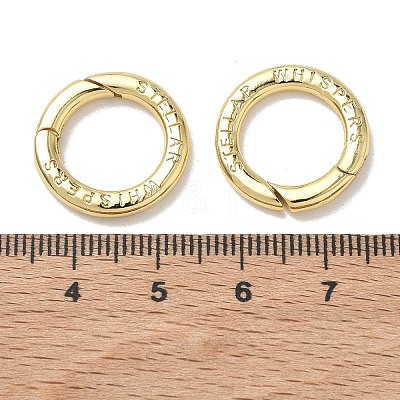 Brass Spring Gate Rings KK-E796-11G-1