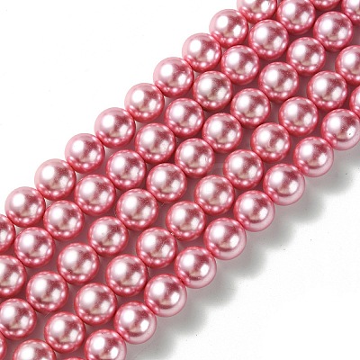 Eco-Friendly Dyed Glass Pearl Round Beads Strands HY-A002-12mm-RB109-1