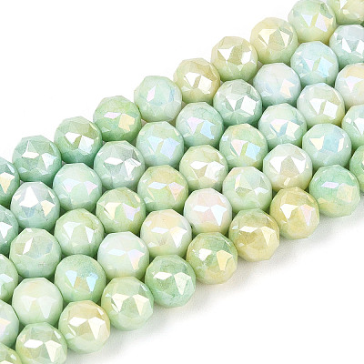 Anti-Tarnish Electroplate Glass Beads Strands GLAA-N010-8mm-13-1