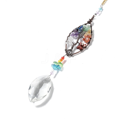 Glass Leaf Pendant Decoration WG11406-02-1