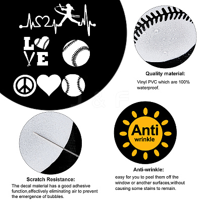 8 Sheets 4 Style Heart & Tennis Pattern Laser Style PET Waterproof Self-Adhesive Stickers STIC-GF0001-02B-1