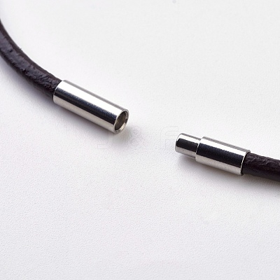 Cowhide Leather Cord Necklace Making MAK-G003-06A-1