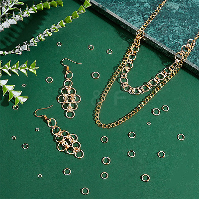 300Pcs 6 Sizes Brass Open Jump Rings KK-PH0009-24-1