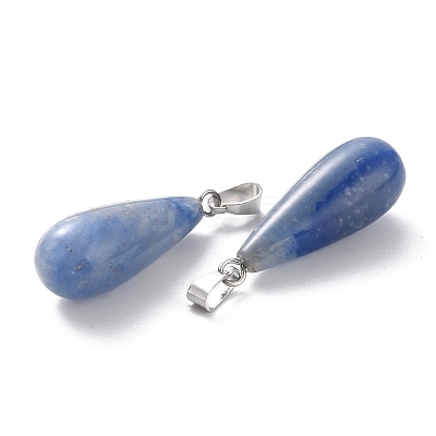 Dyed & Heated Natural Blue Aventurine Pendants G-F707-21-1