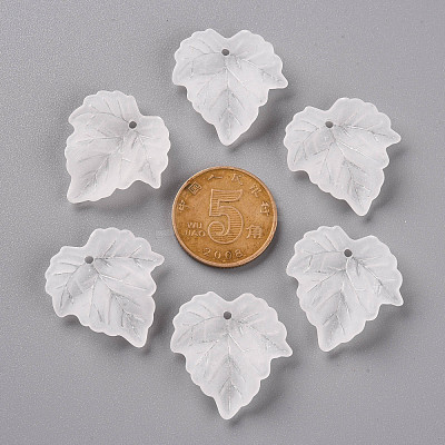 Autumn Theme Transparent Frosted Acrylic Pendants PAF002Y-14-1