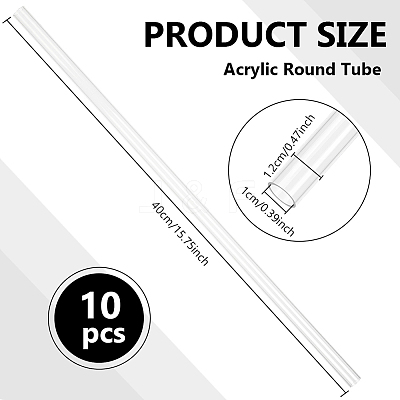 Acrylic Round Tube DIY-WH0899-672A-1