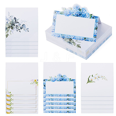 80 Sheets 4 Styles Rectangle Paper Table Place Cards AJEW-TA0003-61-1
