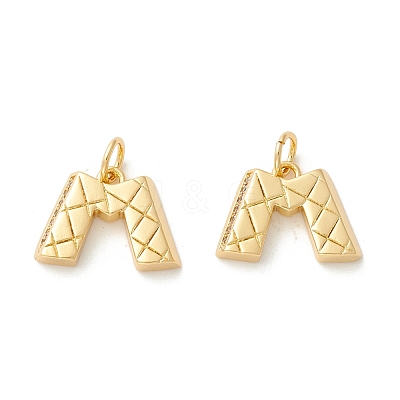 Rack Plating Eco-friendly Brass Micro Pave Clear Cubic Zirconia Charms KK-D072-01G-M-NR-1