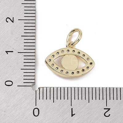Real 18K Gold Plated Brass Micro Pave Cubic Zirconia Charms KK-L209-071G-01-1
