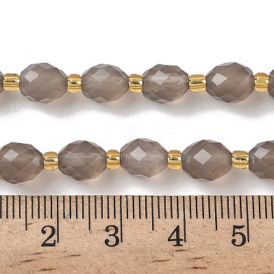 Natural Gray Agate Beads Strands G-F809-A31-01-1