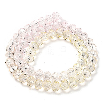 Transparent Painted Glass Beads Strands LS-DGLA-A034-T6mm-A25-1