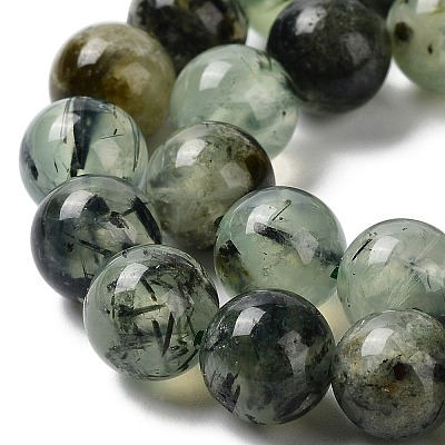Natural Prehnite Beads Strands G-P322-48-8mm-01-1