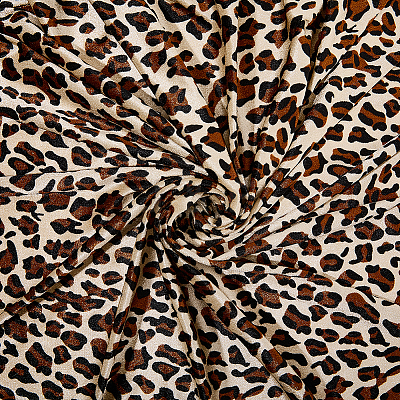 Polyester Leopard Print Pattern Fabric AJEW-WH0481-715B-1