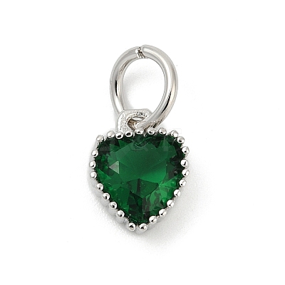 Brass Micro Pave Cubic Zirconia Pendants KK-H204-01P-06-1