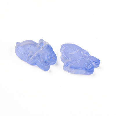 Two Tone Transparent Spray Painted Glass Beads GLAA-Q092-03-C03-1