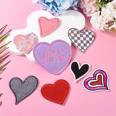 8Pcs 8 Styles Computerized Embroidery Cloth Patches PATC-TA0001-38A-1