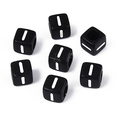 Initial Acrylic Horizontal Hole Beads OACR-ZX006-35I-1