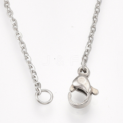 Non-Tarnish 201 Stainless Steel Pendant Necklaces NJEW-T009-JN038-1-45-1