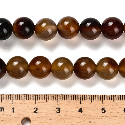 Dyed Natural Agate Beads Strands G-G203-10D-10mm-1