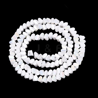 Electroplate Opaque Glass Beads Strands LS-EGLA-Q139-01A-C01-1