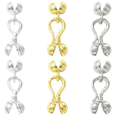 6Pcs 3 Colors Zinc Alloy S-Hook Clasps FIND-CJ0005-10-1