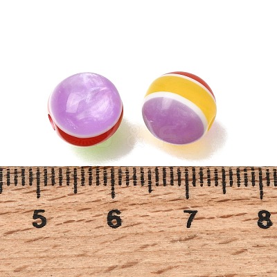 Transparent Resin Stripe Beads RE-CBA0A57-02-1