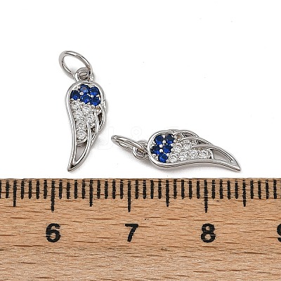 Brass Micro Pave Cubic Zirconia Pendants KK-B150-23P-1